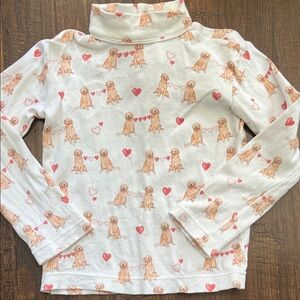 Lullaby Set turtleneck featuring Golden Retrievers and Hearts